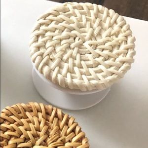 Rattan Grip Phone Accessory Women’s Holiday Gift Stocking Stuffer New Boho